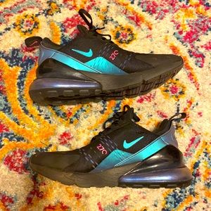 Air Max 270 -Black Teal and Purple Glitter